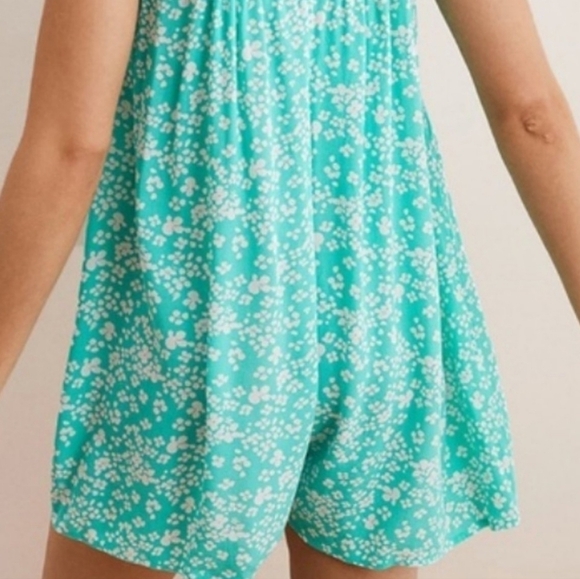Aerie Sea Foam Blue Print Romper Small BNWT - Picture 10 of 10